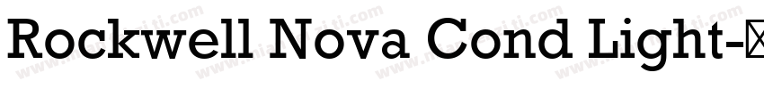 Rockwell Nova Cond Light字体转换